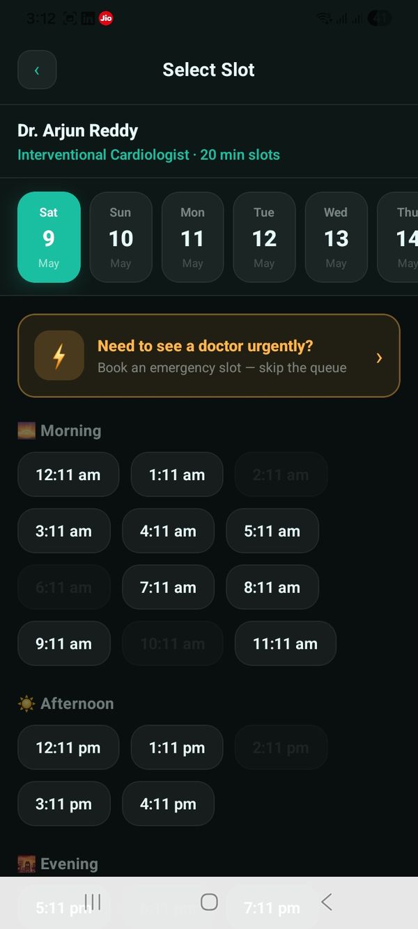 QEase patient app screen 6